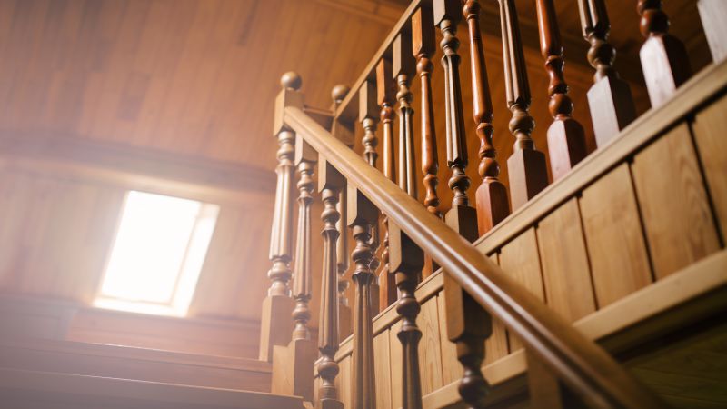 Wood Stair Railing Repair in Alpharetta, GA